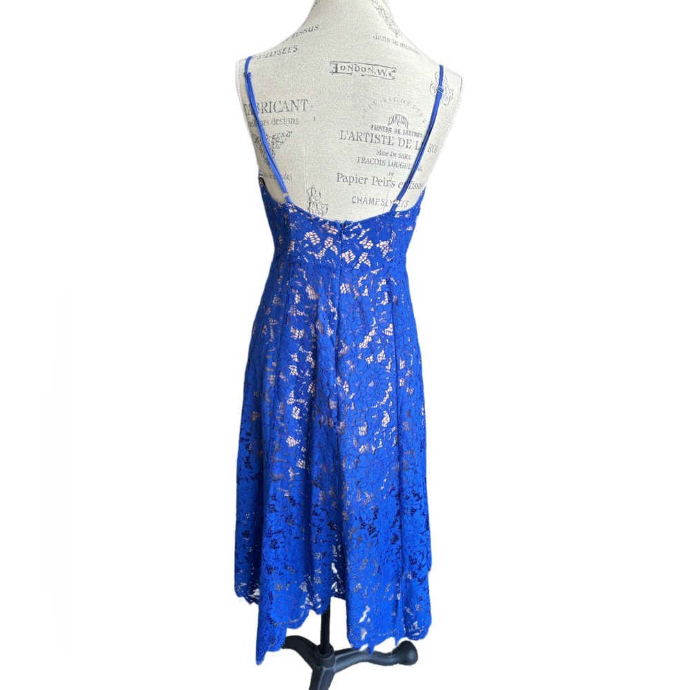 NWT Lulus One Wish Royal Blue Lace Midi Dress Medium - Picture 5 of 9